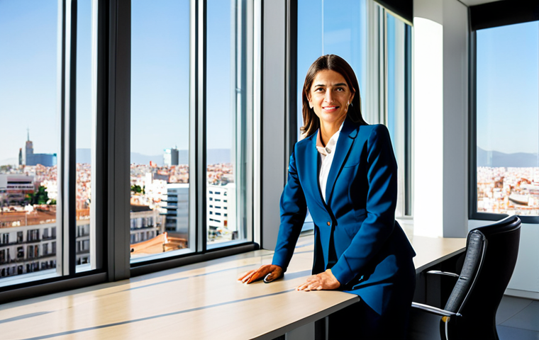 보안관제센터 시스템 설정 체크리스트 - Modern Spanish Office Scene**

"A professional businesswoman in a modest, tailored suit (traje de ch...