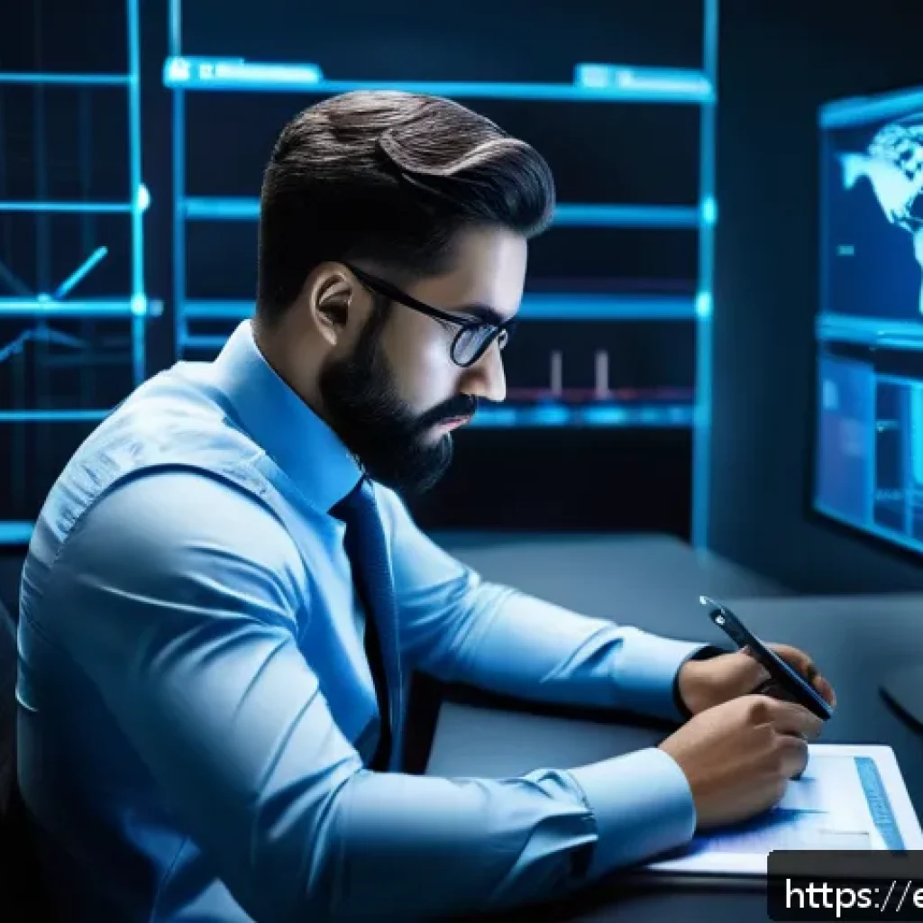 보안관제 실기 준비 요령 - A professional cybersecurity analyst in a modern office environment, intensely focused on multiple l...